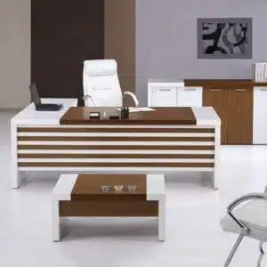 مكتب مدير أبيض خشب MDF اسباني